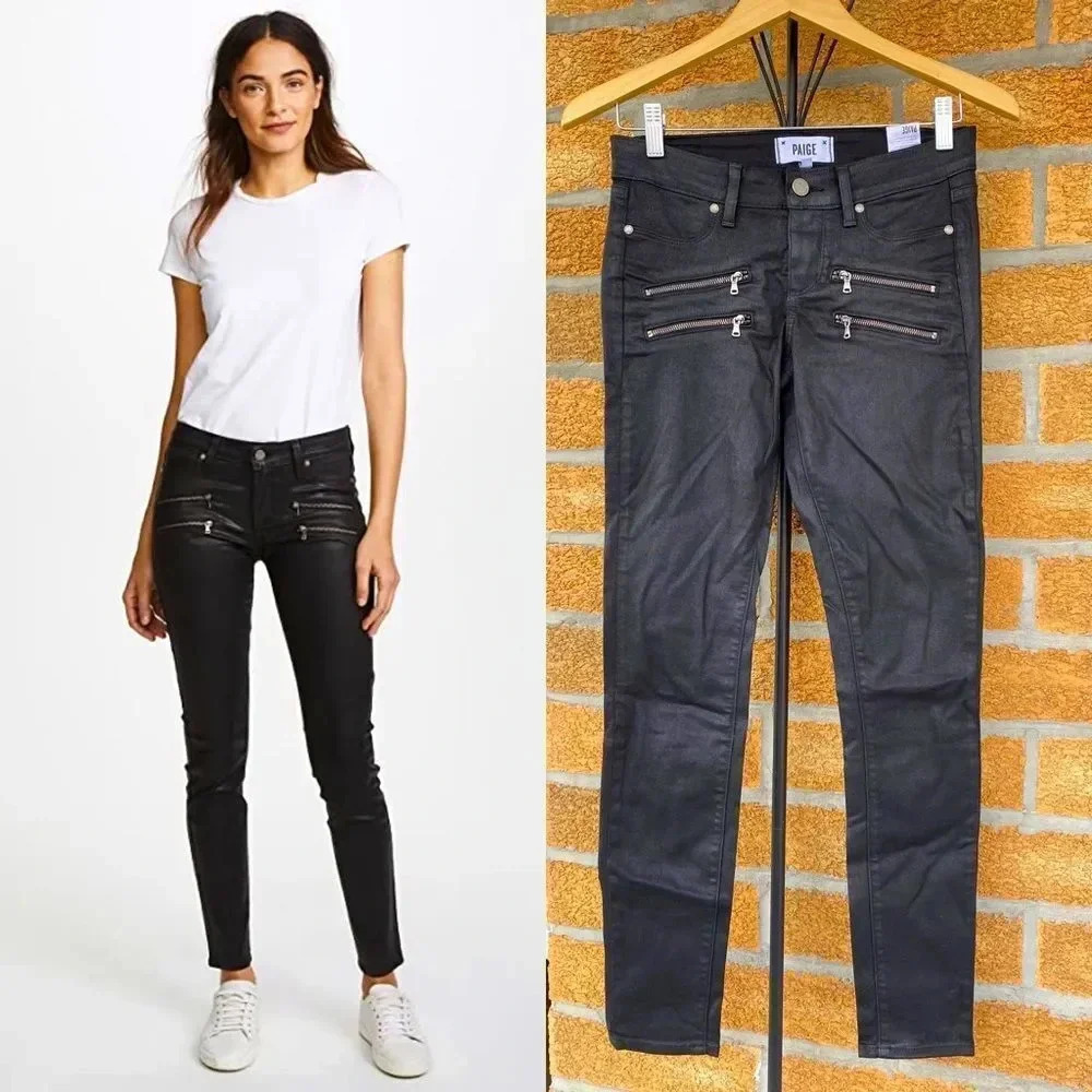 PAIGE  
Edgemont Ultra Skinny Black Silk Wash 26